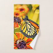 Design de fleur de papillon de monarque délicat (Serviette à main)