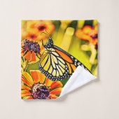 Design de fleur de papillon de monarque délicat (Gant de toilette)