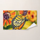 Design de fleur de papillon de monarque délicat (Serviette à main)