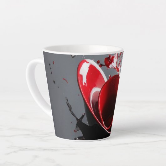 Design de fleur Latte Mug (Angle gauche)