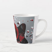 Design de fleur Latte Mug (Droite)