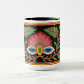 Design de fleurs colorées - Mug (Centre)