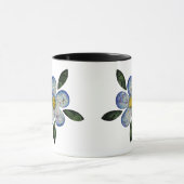 Design de Flor Pixelada com Folhas Esverdeadas Mok (Midden)