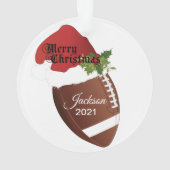 Design de football de Santa Hat | Nom DO-IT-YOURSE (dos)