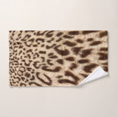 Design de fourrure Leopard avec nom (Serviette à main)