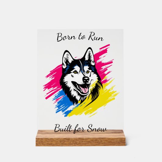 Design de Husky Pop Art personnalisable (Recto)