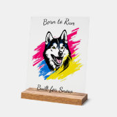 Design de Husky Pop Art personnalisable (Angle)