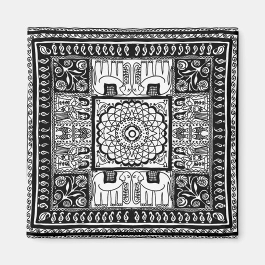 Design de l'Inde - Magnet (Devant)