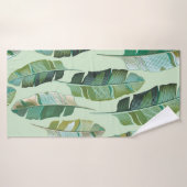 Design de mode avec banane tropicale plantes (Serviette de bain)