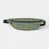 Design de motif abstrait bleu et ocre 1315 (Recto)