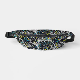 Design de motif géométrique abstrait noir tropical