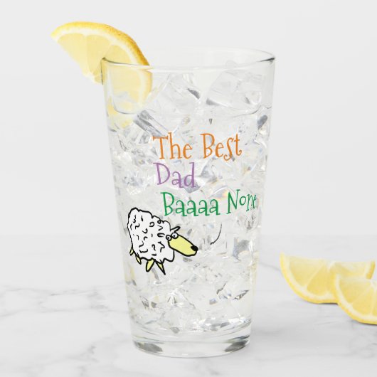 Design de mouton pour le meilleur verre papa (Devant glace)