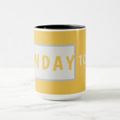 Design de mug à café minimaliste Sunday Today (Centre)