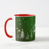 Design de Noël classique, rouge et vert, Mug (Gauche)