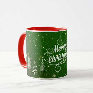 Design de Noël classique, rouge et vert, Mug
