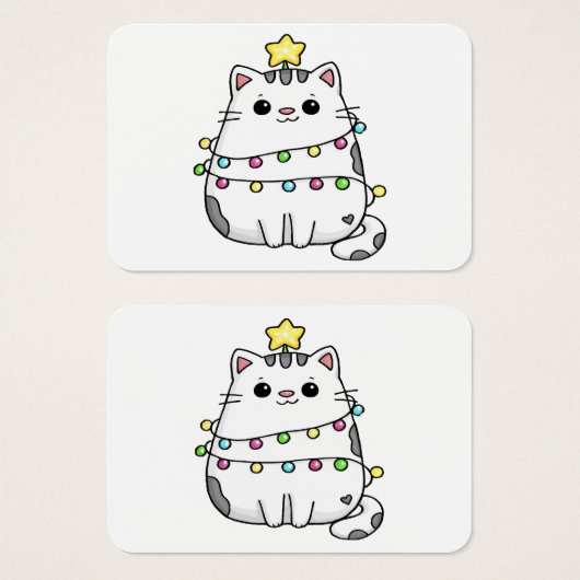 Design de Noël de chat mignon (Devant & derrière)
