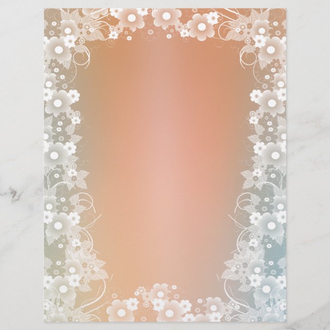 Design de papier scrapbook romantique Floral (Devant)