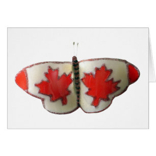 Design de papillon du drapeau canadien