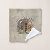 Design de pays primitif Live Laugh Love (Gant de toilette)