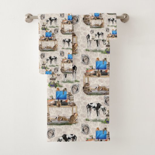 Design de répétition de chats et de chiens de luxe (En situation)