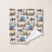 Design de répétition de chats et de chiens de luxe (Gant de toilette)