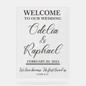 Design de signalisation "Bienvenue au Mariage" (Recto)