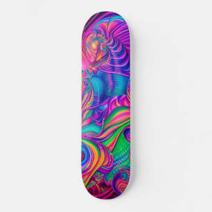 Design de skateboard Trippy avec un style psychédé