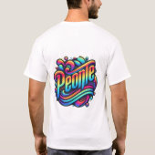 Design de T-shirt Abstrait de texte dynamique - "P (Dos)