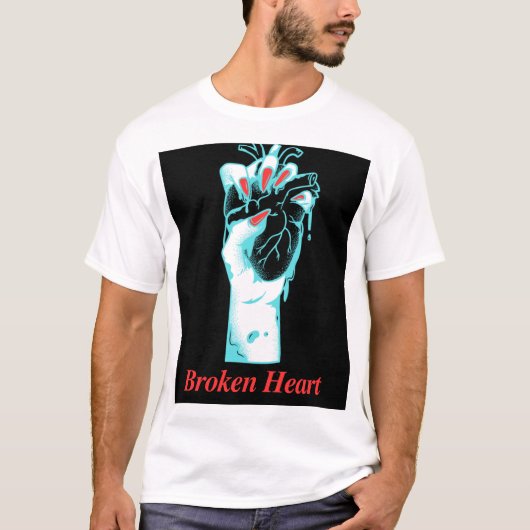 Design de t-shirt coeur cassé (Devant)