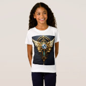Design de T-shirt de tatouage à aile de style futu (Devant entier)