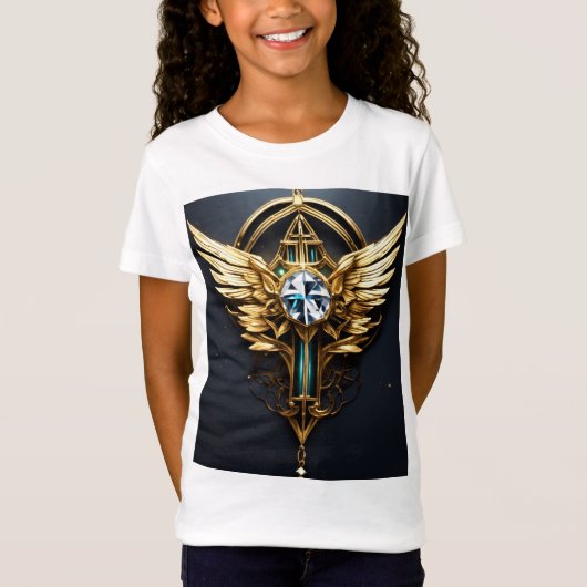 Design de T-shirt de tatouage à aile de style futu (Devant)