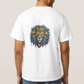 Design de T-shirt Lion géométrique (Dos)