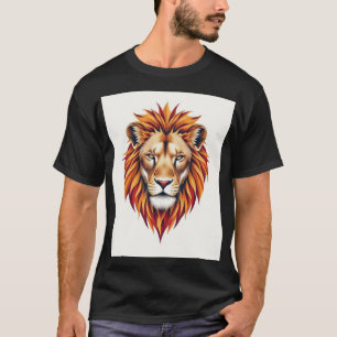 Design de T-shirt Lion Glitch Géométrique
