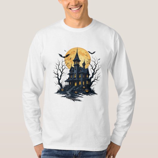 design de t-shirt maison hanté (Devant)