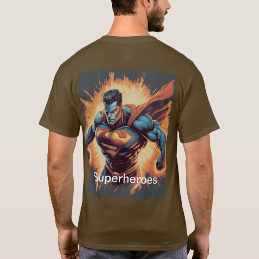 Design de T-shirt Superheroes (Dos)