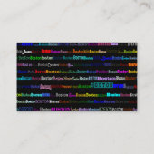 Design de texte de Boston I Carte de visite II (Dos)