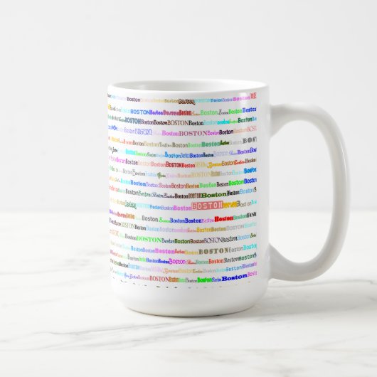 Design de texte de Boston II Mug II (Droite)