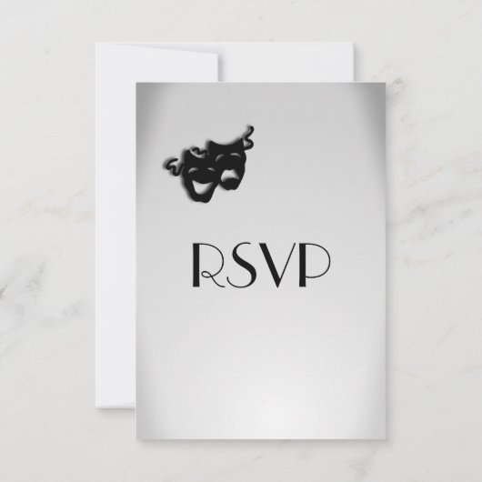 Design de théâtre RSVP avec choix de menu (Dos)