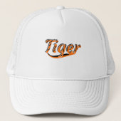 Design de tigre sur un casquette noir (Devant)