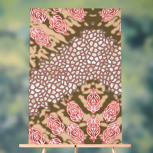 Design de tissu complexe avec motifs floraux (Neutre)