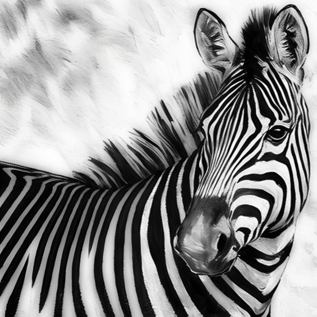 Design de visage vintage sur un oreiller (Zebra)