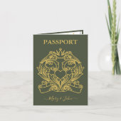 Design de voyage Faire-part de mariage Passeport V (Devant)