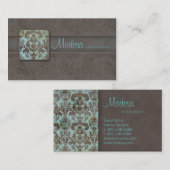 Design d'intérieur 2 de carte de visite de damassé (Devant / Derrière)