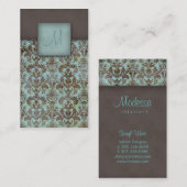 Design d'intérieur 5 de carte de visite de damassé (Devant / Derrière)