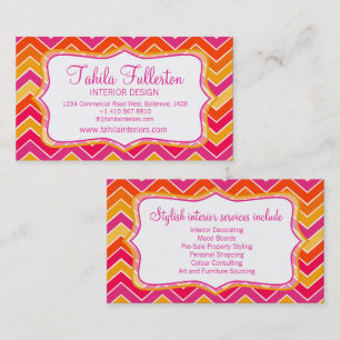 Design d'intérieur chevron zigzag audacieux carte 