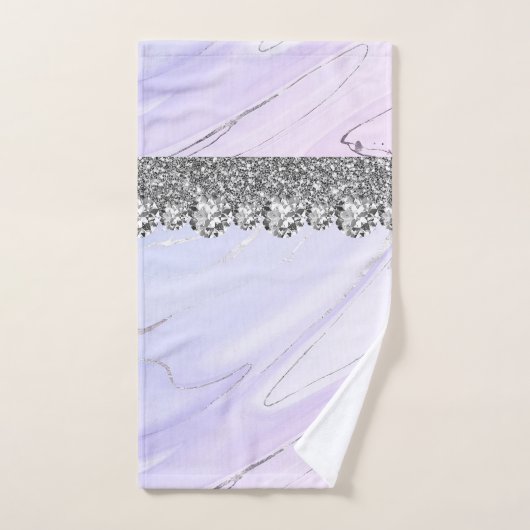 Design d'intérieur d'argent violet Accueil Parties (Serviette à main)