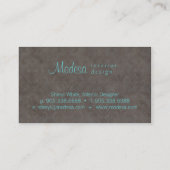 Design d'intérieur de carte de visite de damassé (Dos)