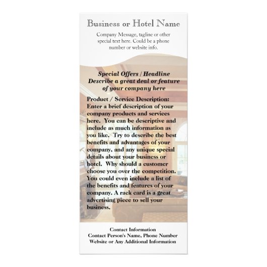 Design d'intérieur ou modèle de cartes de support (Devant)