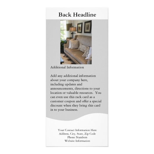 Design d'intérieur ou modèle de cartes de support (Dos)