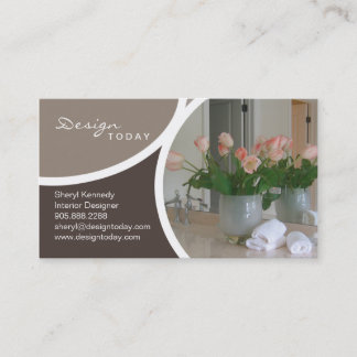 Design d'intérieur présentant le carte de visite